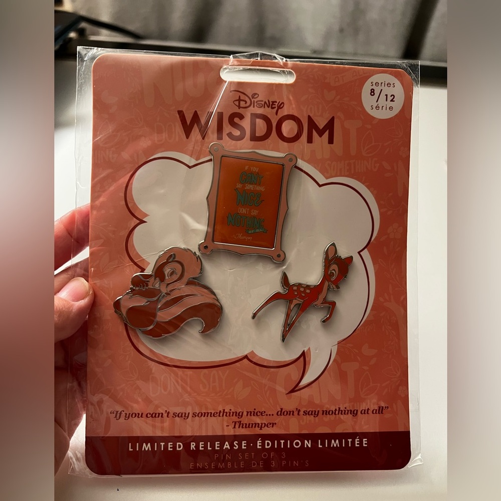 Disney Wisdom Series Pin Set Bambi set number 8/12